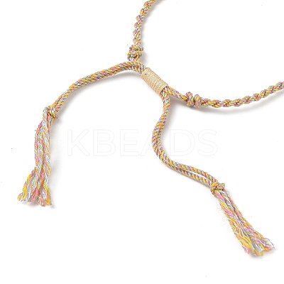 Braided Cotton Cord Bracelet Making MAK-L043-02G-19-1