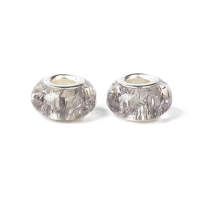Rondelle Resin European Beads RPDL-A001-01-06-1