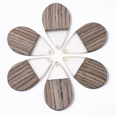 Resin & Walnut Wood Pendants RESI-T035-14-1