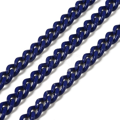 Spray Painted 304 Stainless Steel Curb Chains STAS-B067-05B-04-1