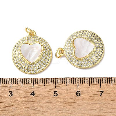Valentine"s Day Brass Micro Pave Clear Cubic Zirconia Pendants KK-B083-41L-G-1