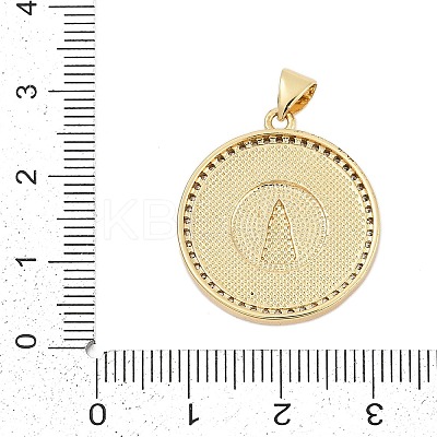 Brass Micro Pave Cubic Zirconia Pendants KK-I723-40G-1