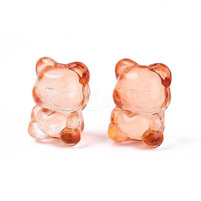 Baking Paint Transparent Glass Beads DGLA-N018-02H-1