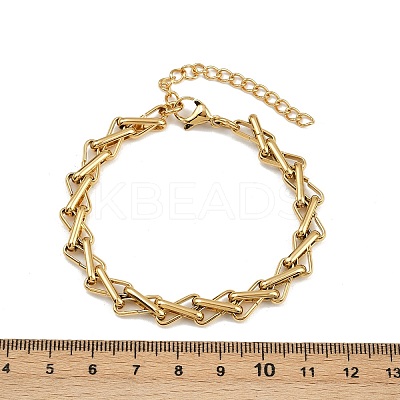 304 Stainless Steel Mesh Chain Bracelets for Women BJEW-Z143-13G-1