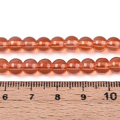 Baking Paint Glass Beads Strands DGLA-Q023-6mm-DB28-1