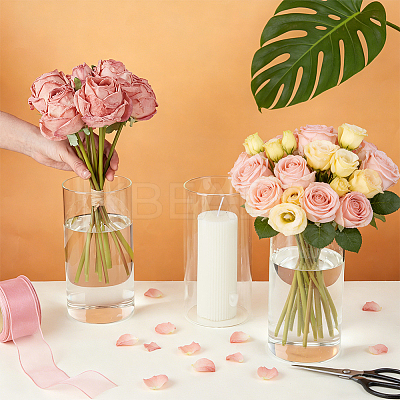 Column Glass Vase Ornaments AJEW-WH0696-770C-1