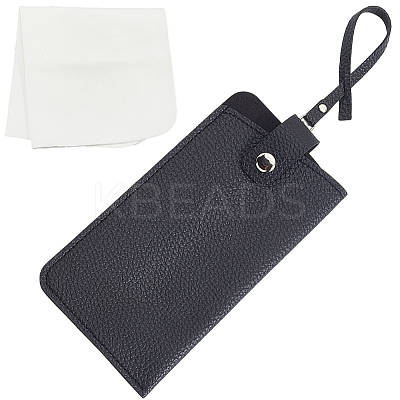 1Pc PU Leather Eyeglass Cases AJEW-CN0004-98A-01-1