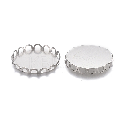 Tarnish Resistant 304 Stainless Steel Cabochon Settings STAS-P249-16C-P-1