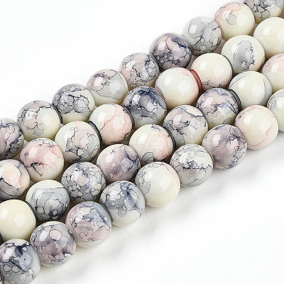 Baking Paint Glass Beads X1-DGLA-N003-8mm-C05-1