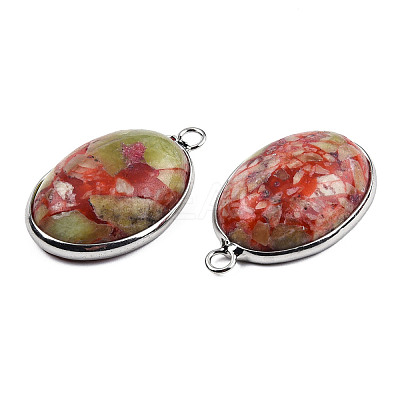 Assembled Peridot and Rose Quartz Pendants X-G-T111-01-1