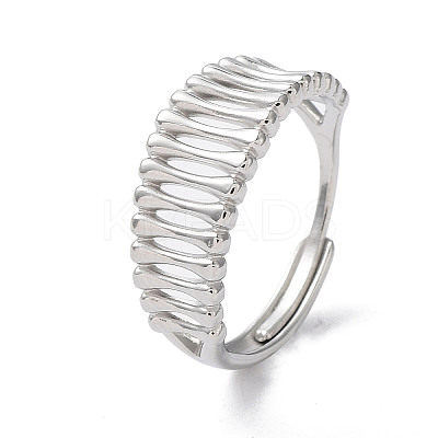 Non-Tarnish 304 Stainless Steel Hollow Adjustable Rings RJEW-D006-27P-1