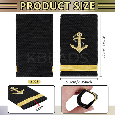 1 Pair Polyester Sailor Epaulettes DIY-BC0017-21F-1