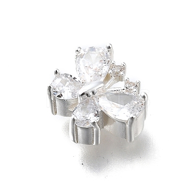 Brass Micro Pave Cubic Zirconia Pendants KK-D312-13S-1