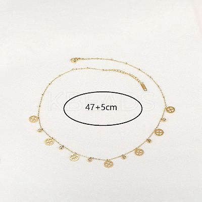 Stainless Steel Clover Bib Necklace QC7472-1-1