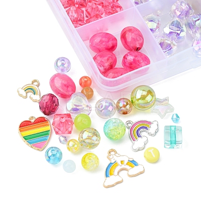 DIY Rainbow Color Pride Bracelet Making Kit OACR-FS0004-20-1