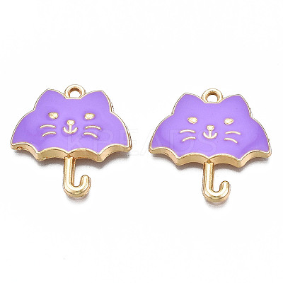 Rack Plating Alloy Enamel Pendants LS-ENAM-T011-191C-1