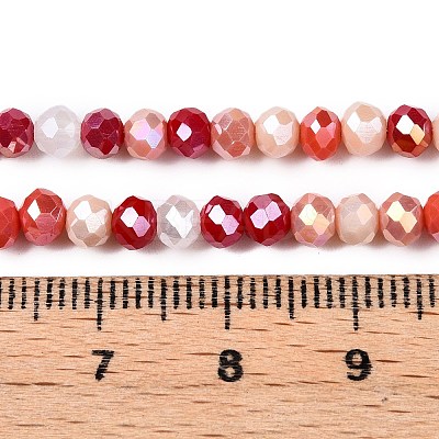 Electroplate Glass Beads Strands GLAA-T023-B16-07-1