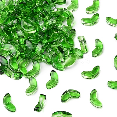 200Pcs Spray Painted Transparent Glass Beads GLAA-FS0002-54B-1