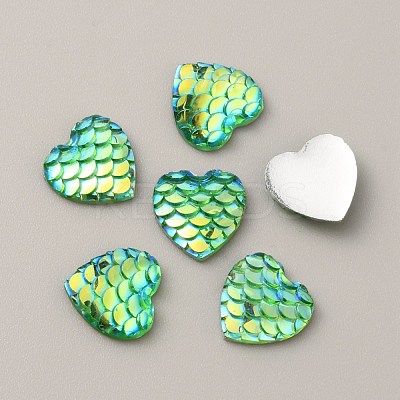 Opaque Resin Cabochons CRES-WH0013-05F-1