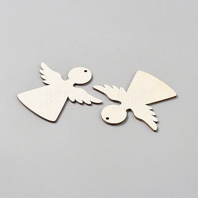 Unfinished Wood Pendant Decorations WOOD-WH20009-02H-1