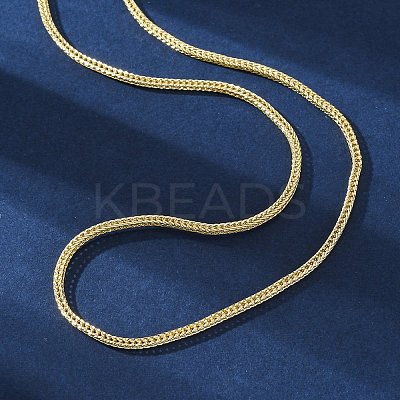 Brass Wheat Chains Necklace for Women NJEW-P265-26G-1
