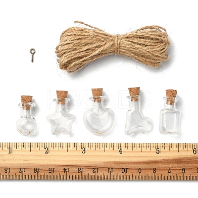 DIY Wishing Bottle Pendant Decoration Making Kit DIY-FS0004-97-1