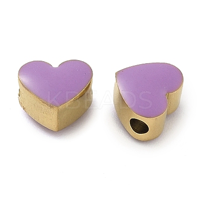 Ion Plating(IP) 304 Stainless Steel Enamel Beads STAS-B075-09G-06-1