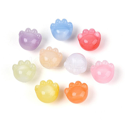 Opaque Imitation Cat Eye Resin Beads RESI-T060-33M-1