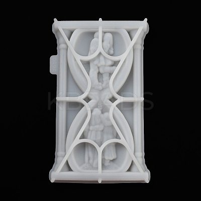 Valentine's Day Couple Sand Glass Shape Display Decoration DIY Silicone Statue Mold DIY-K072-03-1