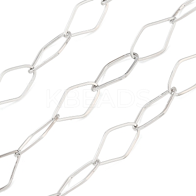 Rack Plating Brass Rhombus Link Chains CHC-N009-04P-1