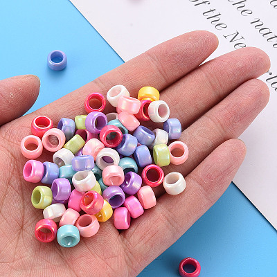 Opaque Acrylic European Beads X-TACR-S153-41I-1