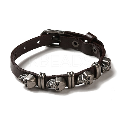 Alloy Skull Rivets Bracelet LS-BJEW-C037-03B-1