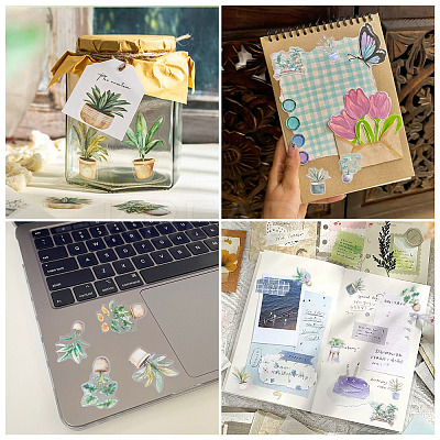 100Pcs Story of Four Seasons PET Stickers Self-Adhesive Stickers DIY-TA0003-69C-1