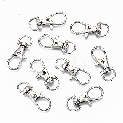 Alloy Swivel Lobster Claw Clasps PALLOY-T010-02P-1