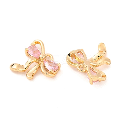 Brass Micro Pave Cubic Zirconia Charms KK-S389-03G-01-1