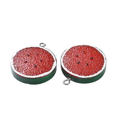 18Pcs 5 Colors Resin Pendants RESI-LS0001-09P-1