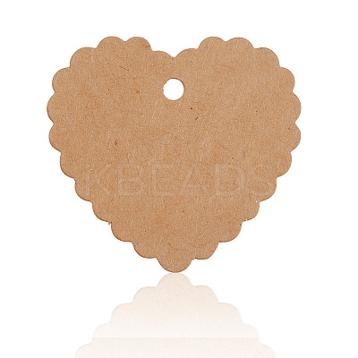 100Pcs Lace Edged Heart Paper Gift Tags CDIS-CP0001-01B-1