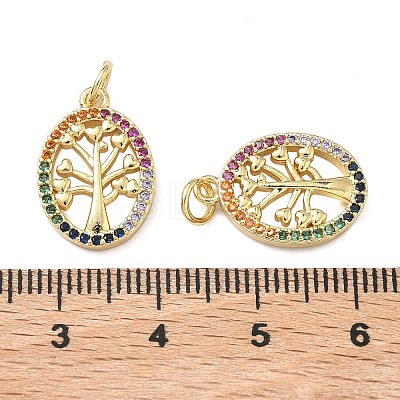 Brass Micro Pave Cubic Zirconia Pendants KK-F930-11G-1