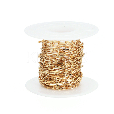 Soldered Brass Paperclip Chains CHC-G005-03G-1