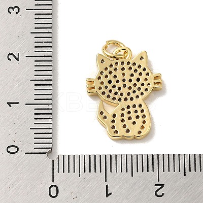 Rack Plating Brass Micro Pave Cubic Zirconia Pendants KK-C047-15G-1