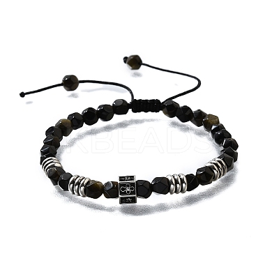 Brass Beaded Bracelets BJEW-Z094-03D-1
