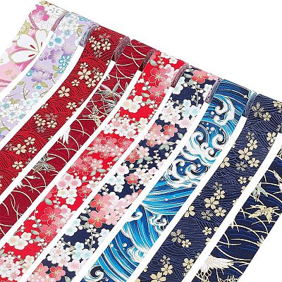 Japanese Kimono Style Floral Cotton Ribbon OCOR-FG0001-07-1