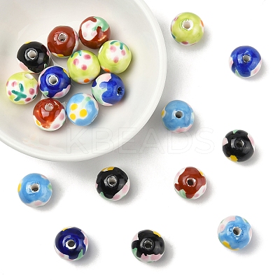 20Pcs 5 Colors Handmade Porcelain Beads PORC-FS0001-18-1
