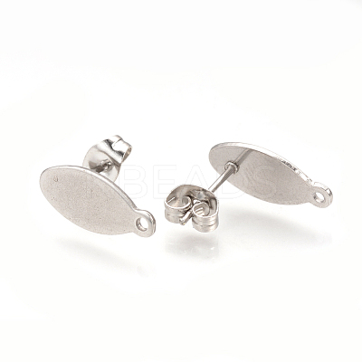Non-Tarnish 304 Stainless Steel Stud Earring Findings X-STAS-Q223-03-1