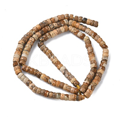 Natural Picture Jasper Heishi Beads Strands G-A299-A05-01-1