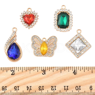 25Pcs 5 Styles Alloy Pendants FIND-FS0003-52-1