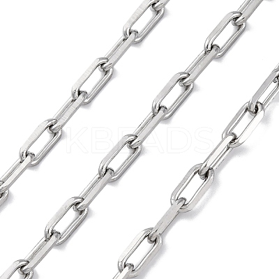 304 Stainless Steel Paperclip Chains CHS-M009-06P-04-1