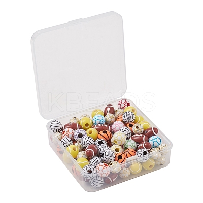 114Pcs 6 Style Acrylic Beads DIY-FS0002-36-1