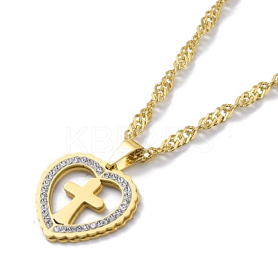 201 Stainless Steel Singapore Chain Necklaces NJEW-C042-11G-1