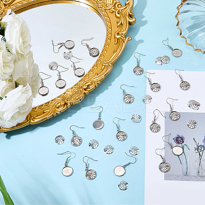 40Pcs 304 Stainless Steel Earring Hooks DIY-SC0033-77B-1